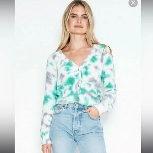 One Gray Day Cardigan Tie Dye Sweater